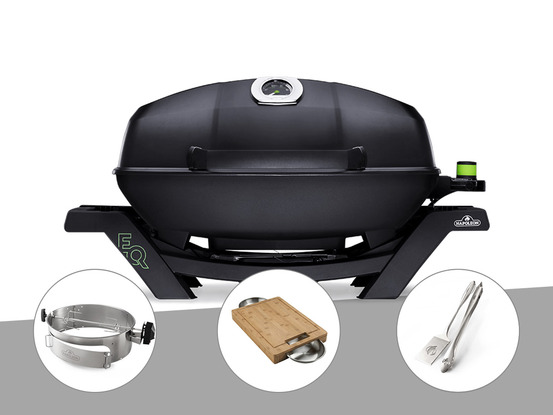 Barbecue électrique travel q pro285e + rôtissoire + planche à découper + ensembl