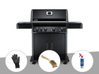 Barbecue à gaz  rogue 525 sb noir + gant résistant à la chaleur + brosse à grill