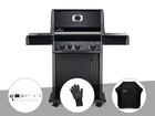 Barbecue à gaz  rogue xt 425 noir + rôtissoire + gant résistant à la chaleur + h