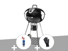 Barbecue à charbon  rodéo 57 cm sur pied + nettoyant grill 3 en 1 + gant résista