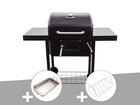 Barbecue à charbon  performance charcoal 2600 + plat à rôtir + support en inox p