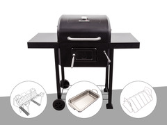 Barbecue à charbon  performance charcoal 2600 + grille multi étagère + plat à rô