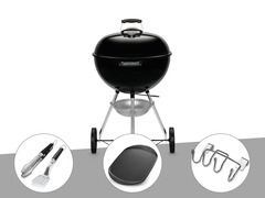 Barbecue à charbon  original kettle 57 cm + kit ustensile + plancha + support ac
