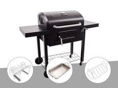 Barbecue à charbon  performance charcoal 3500 + grille multi étagère + plat à rô