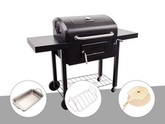 Barbecue à charbon  performance charcoal 3500 + plat à rôtir + support en inox p