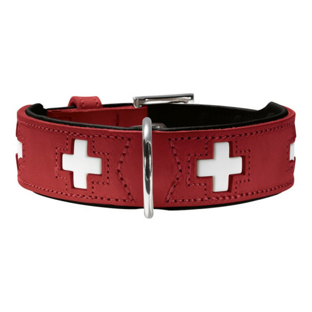 Collier pour chien swiss rouge/noir (35-39.5 cm)