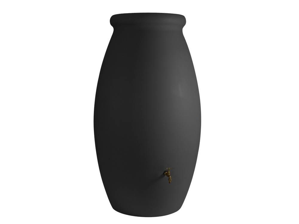 Récupérateur d'eau de pluie jarre 500 l + kit raccord chéneau - anthracite