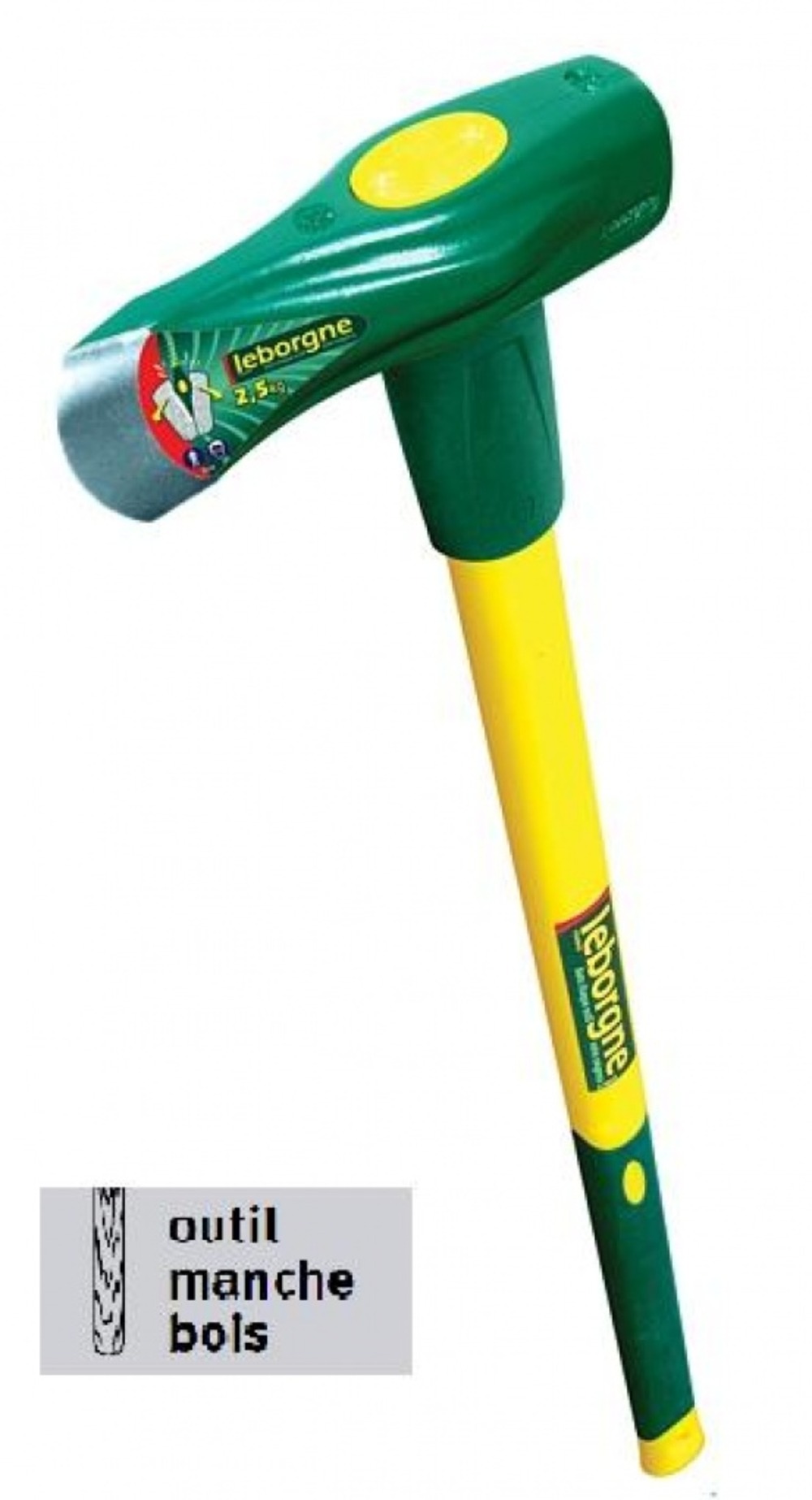 Merlin éclateur 2,5 kg 90 cm avec manche en bois