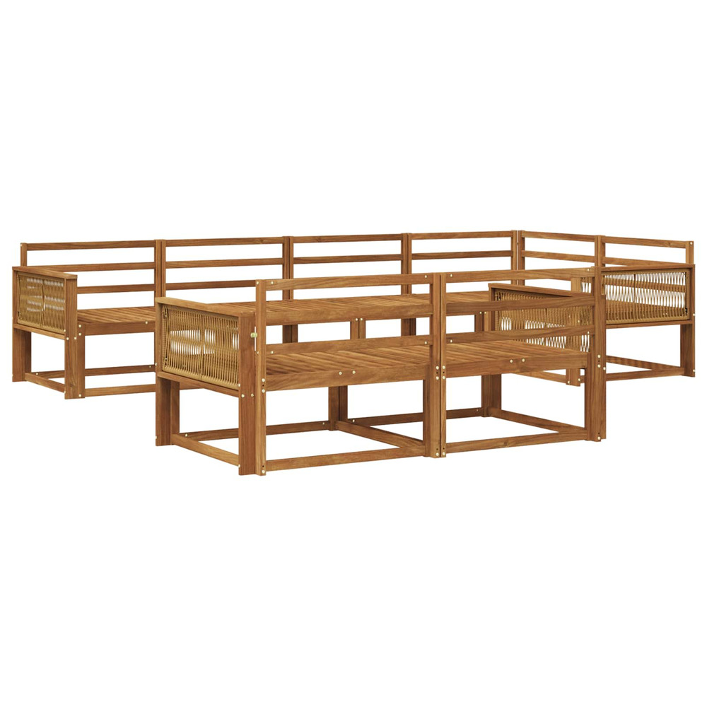 Ensemble de canapés d'extérieur 7 pcs naturel