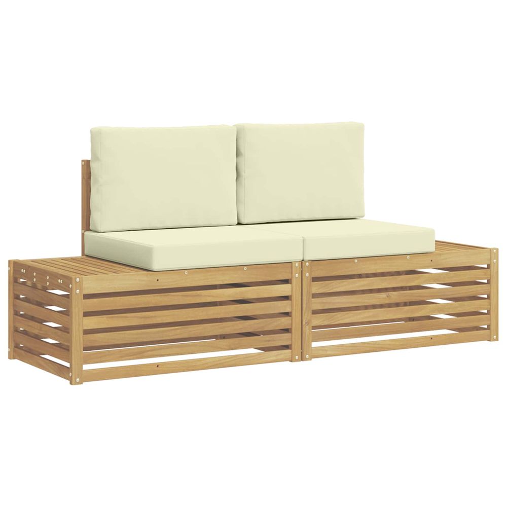 2 pc ensemble de canapés d'extérieur polyester blanc