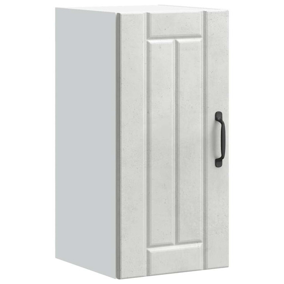 Armoire murale de cuisine lucca gris béton bois ingénierie