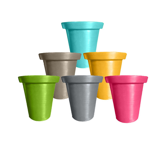 Pots de fleurs rond xxl delight 760l-lot de 6