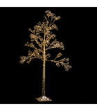 Déco de noël arbre lumineux bouquet doré 196 led blanc chaud h 120 cm