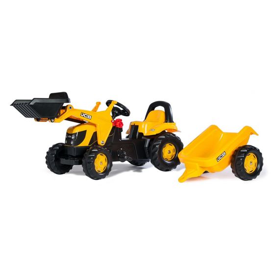 Tracteur a pedales + remorque rollykid jcb