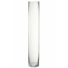 Vase cylindrique en verre transparent 10x10x61 cm