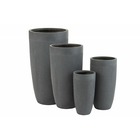 Set de 4 vases en céramique gris 52.5x52.5x96.5 cm