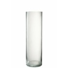 Vase cylindrique en verre transparent 15x15x50 cm