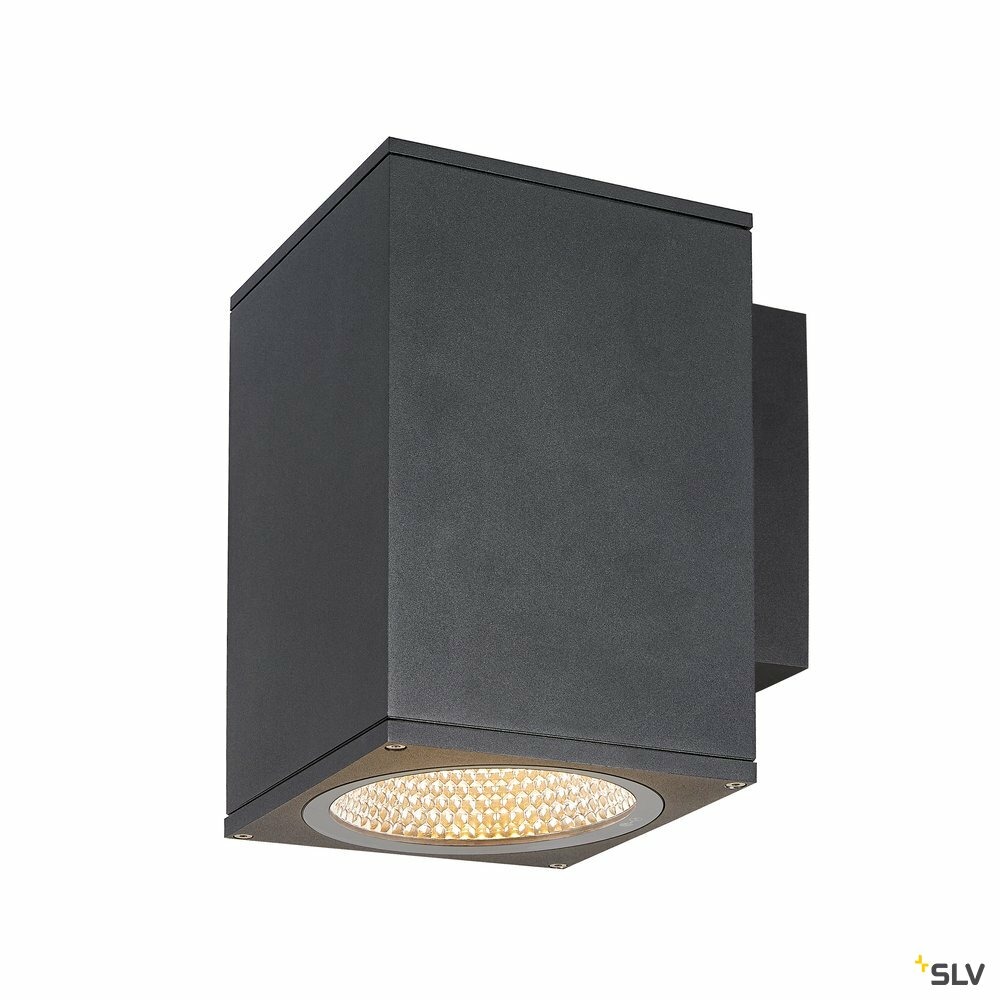 Applique extérieure square, carré, anthracite avec led intégrée, 35w, 3000k/4000