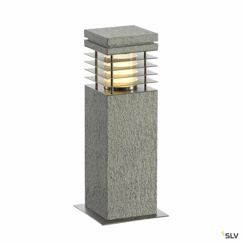 Borne extérieure arrock granite 40, poivre et sel, e27, 15w max, ip44, granite,