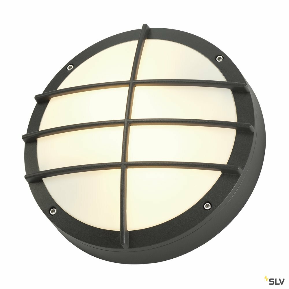 Applique et plafonnier extérieur bulan grid, anthracite, e27, 2x 25w max, ip44