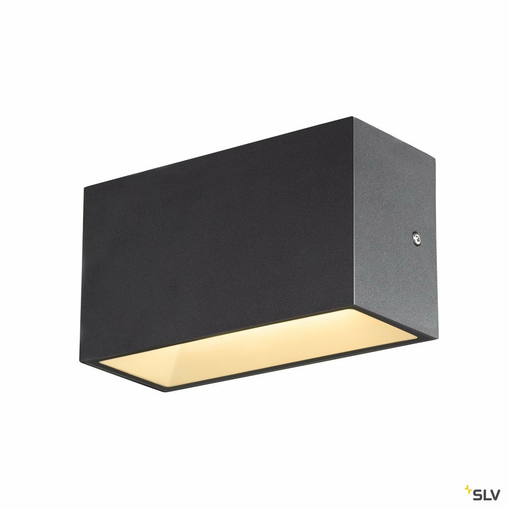 Applique extérieure sitra cube up/down anthracite avec led intégrée - taille m