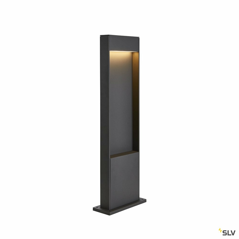 Borne extérieur flatt 65 anthracite avec led intégrée pour éclairage extérieur,