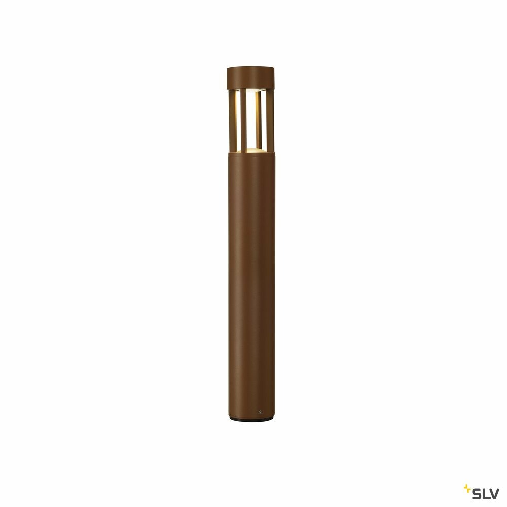 Borne extérieure slots avec led intégrée, coloris fonte rouillée - hauteur 65 c