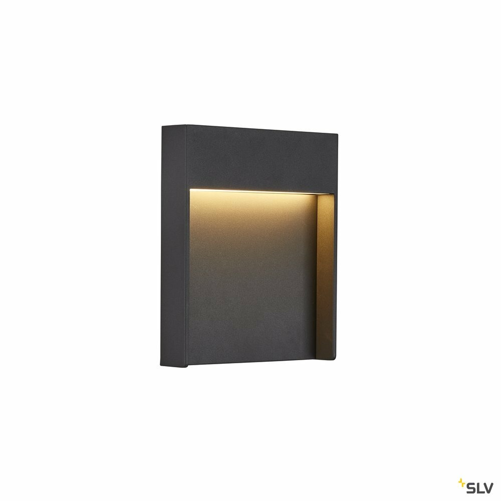 Applique extérieure flatt anthracite avec led intégrée, 14w, 3000k/4000k, ip65
