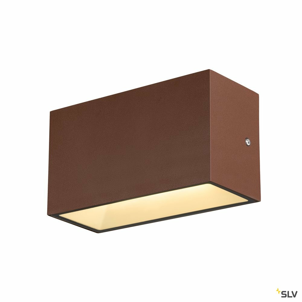 Applique extérieure sitra cube up/down rouille avec led intégrée - taille m - 2