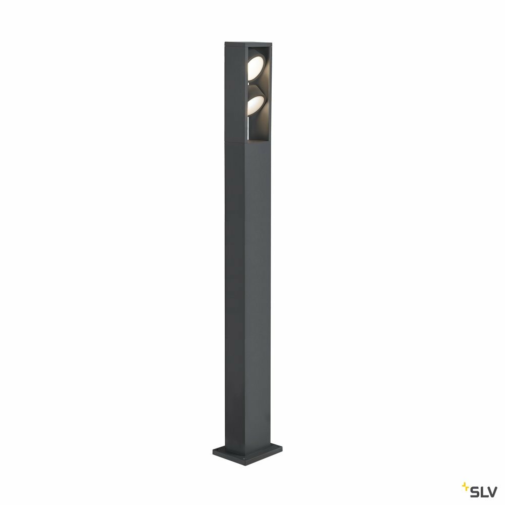 Borne extérieure eskina frame 125, double, anthracite, led, 27w, 3000/4000k, ip