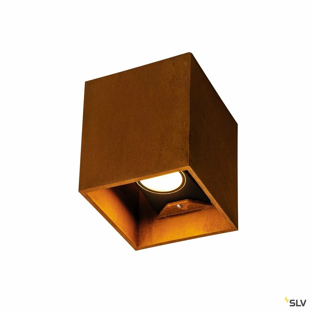 Applique extérieure carrée rusty© up/down, rouille, led, 14w, 3000/4000k, ip65
