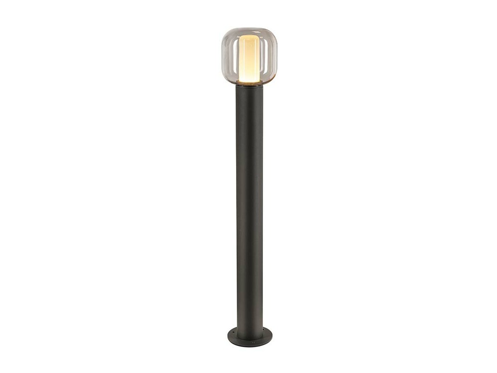 Borne extérieure anthracite ovalisk 100 avec led interrupteur cct