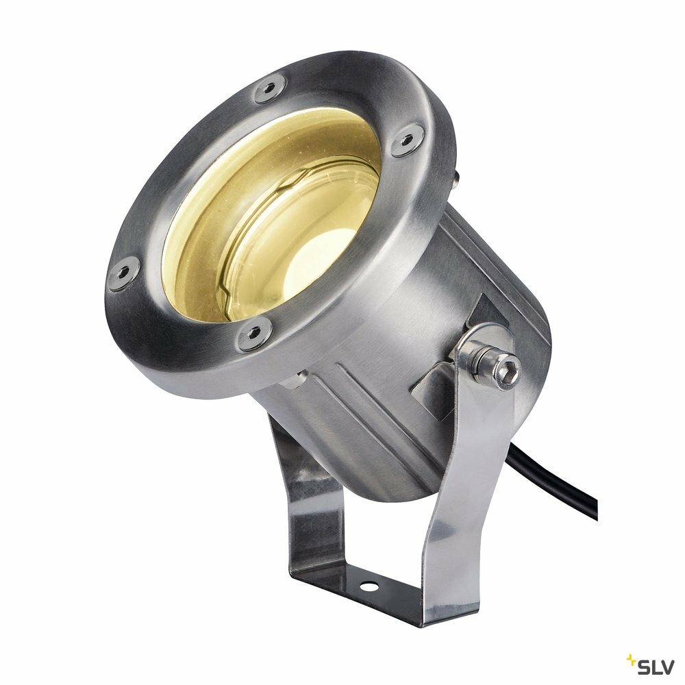 Projecteur extérieur, inox brossé nautilus 10 spot avec led intégrée, 9w, 3000k