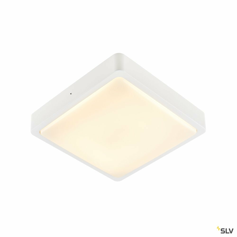 Applique et plafonnier extérieur ainos, carré, blanc, led, 17w, 3000k/4000k, ip