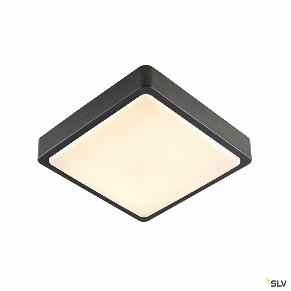 Applique et plafonnier extérieur ainos, carré, anthracite, led, 17w, 3000k/4000