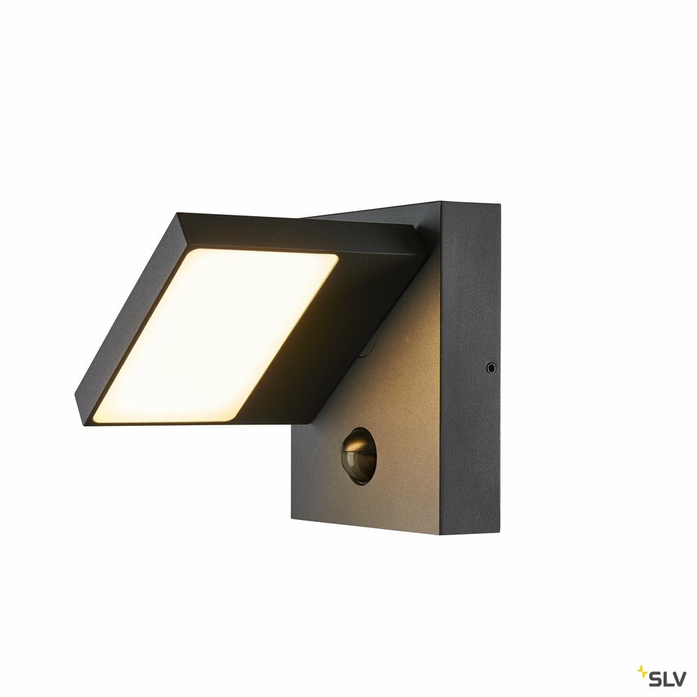 Applique extérieure abridor sensor, anthracite, led, 14w, 3000k/4000k, ip54, dé
