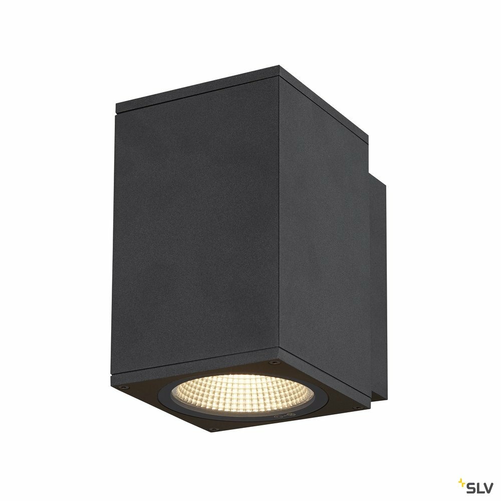 Applique extérieure square, carré, anthracite avec led intégrée, 35w, 3000k/4000
