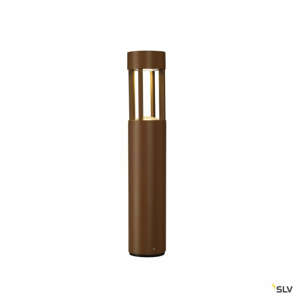 Borne extérieure slots avec led intégrée, coloris fonte rouillée - hauteur 45 c