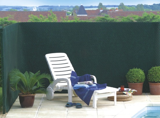 Brise vue vert en maille plastique 100% occultant 1 x 3 m tandem