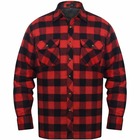 Chemise à carreaux matelassée rouge-noir taille xxl