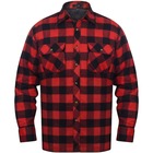 Chemise à carreaux matelassée rouge-noir taille xl