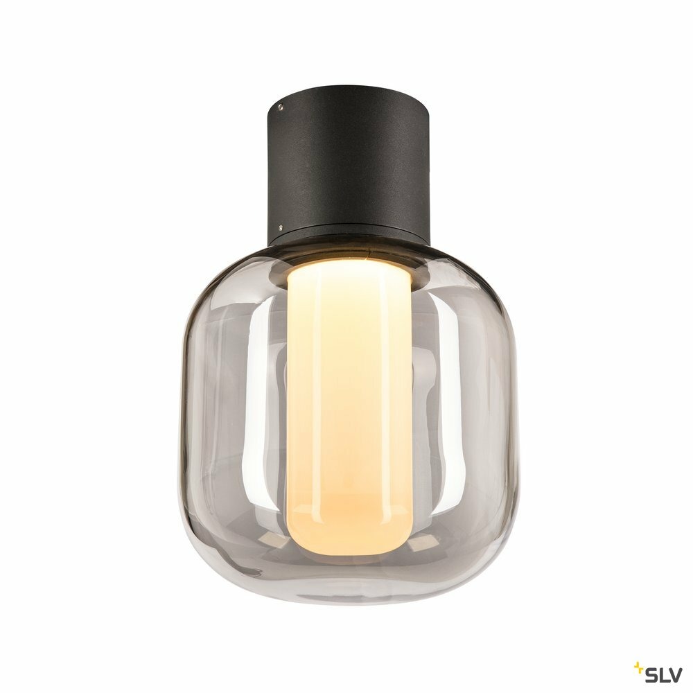 Plafonnier extérieur ovalisk, anthracite, led, 7,5w, 3000/4000k, ip65, interrup