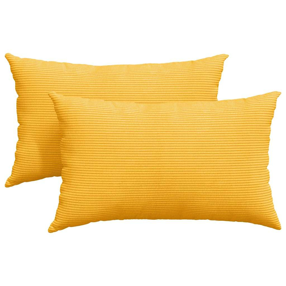 Coussins de canapé 2 pcs jaune clair 50 x 30 cm