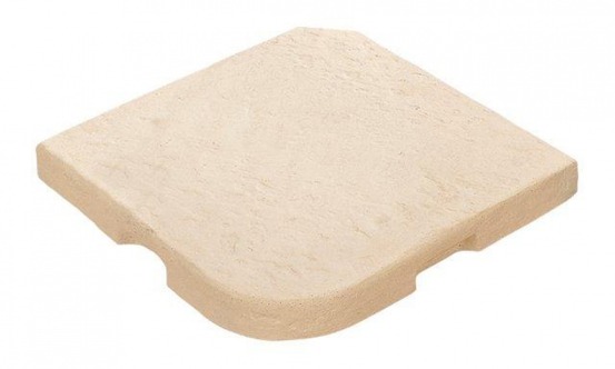 Dalle pour parasol excentré lesté marron