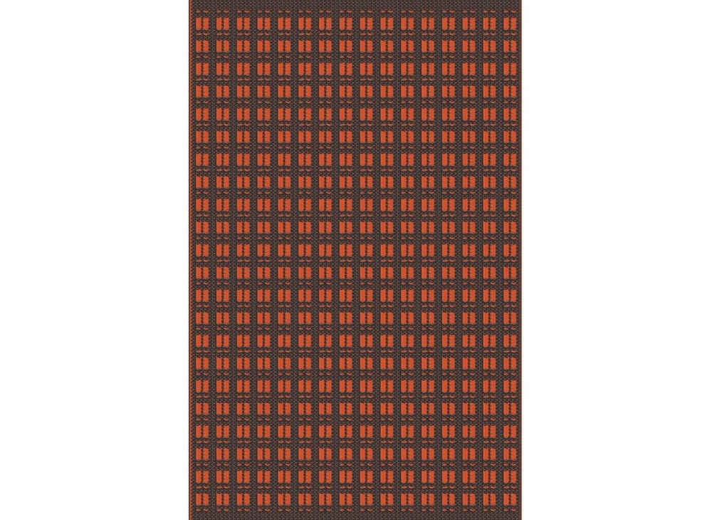 Tapis d’extérieur pour salon détente ou repas paprika/graphite 240 x 150 cm