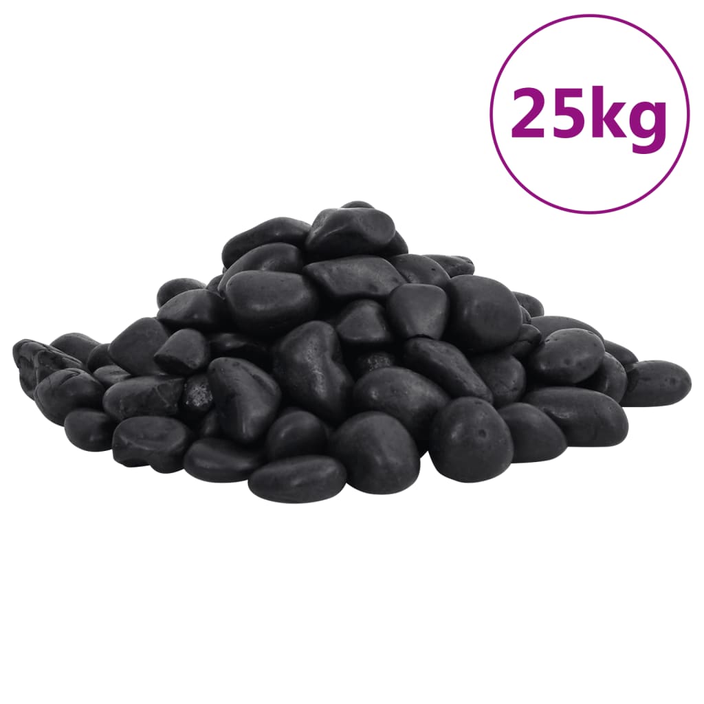 Galets polis 25 kg noir 2-5 cm