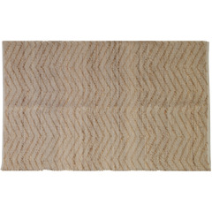 Tapis en jute et coton naturels zig-zag naturel - 160 x 230 cm