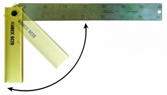 Equerre à onglet pliante 300 mm nobex