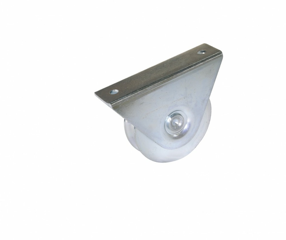 Roue à support extérieur acier zingué, h.85 x l.120 x p.36 mm