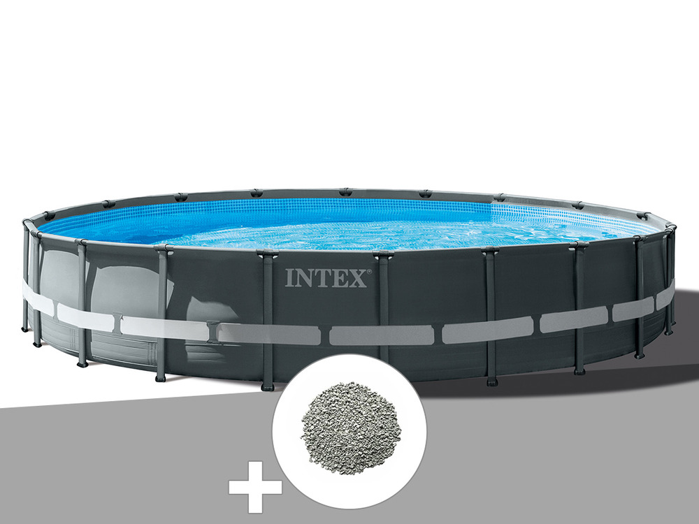 Kit piscine tubulaire ultra xtr frame ronde 6,10 x 1,22 m + 20 kg de zéolite